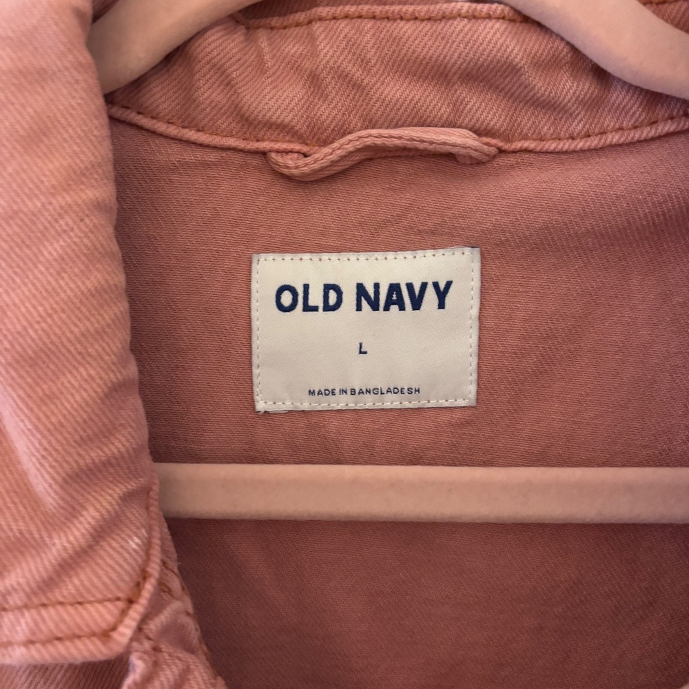 Old Navy Utility Jacket Shacket Pink Rose Large - Picture 2 of 14